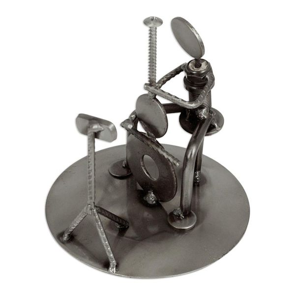 Alternate image for Recycled Car Part Cellist Sculpture Rustic Cellist