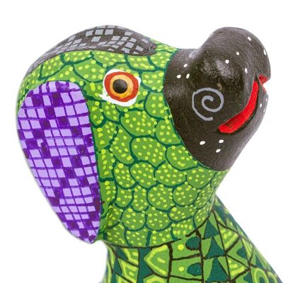 Alternate image for Handmade Dog Alebrije Figurine Playful Pup