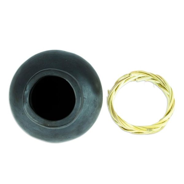 Alternate image for Barro Negro Black Ceramic Decorative Mini Vase Smooth Black
