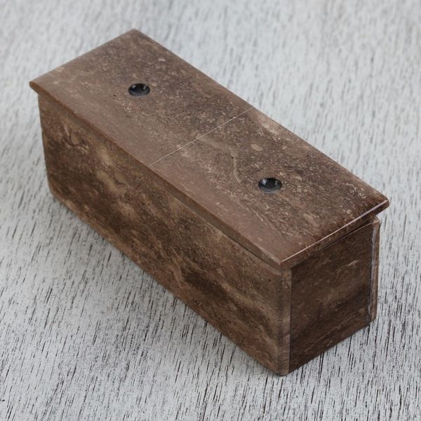 Alternate image for Brown Marble Domino Set from Mexico Rise to the Challenge