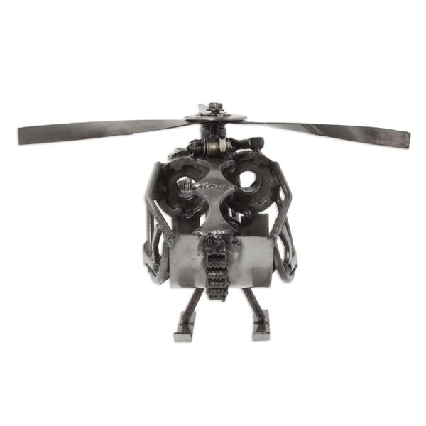 Alternate image for Handcrafted Helicopter Sculpture of Recycled Auto Parts Helicopter