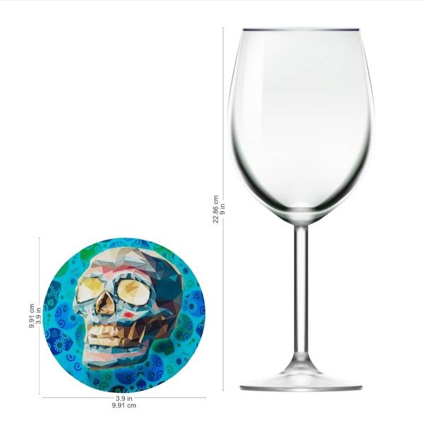 Alternate image for Day of the Dead Decoupage Coasters and Stand Set of 4 Festival of the Dead