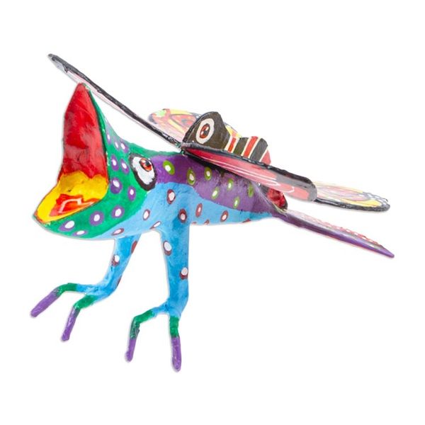 Alternate image for Unique Butterfly Alebrije Sculpture from Mexico Colorful Butterfly