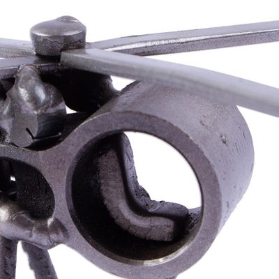 Alternate image for Recycled Auto Part Helicopter Sculpture from Mexico Rustic Helicopter