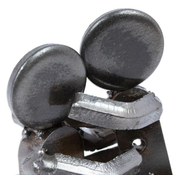 Alternate image for Recycled Auto Parts Lovers Figurine Handmade in Mexico Affectionate Lovers