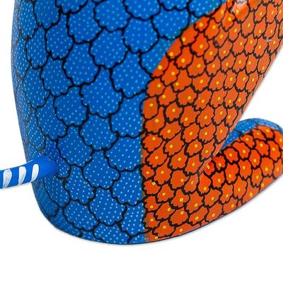 Alternate image for Copal Wood Alebrije Carving of Multicolored Monkey Surprised Monkey