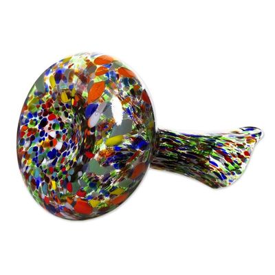 Alternate image for Artisan Crafted Recycled Glass Decanter Jubilant Color