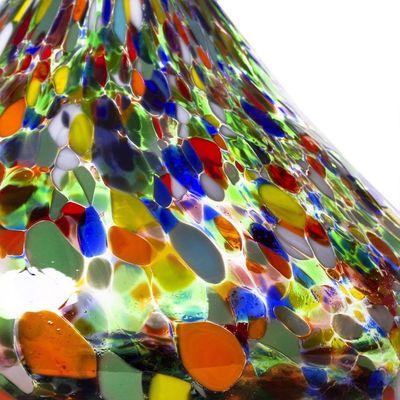 Alternate image for Artisan Crafted Recycled Glass Decanter Jubilant Color