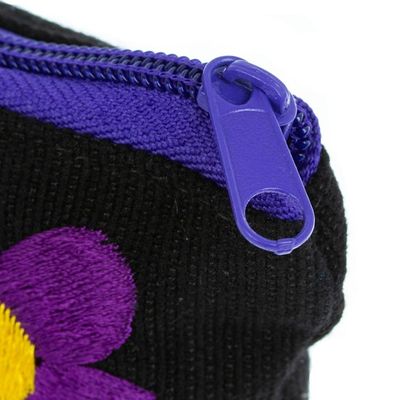 Alternate image for Hand Embroidered Cotton Cosmetic Bag from Mexico Frida with Flowers