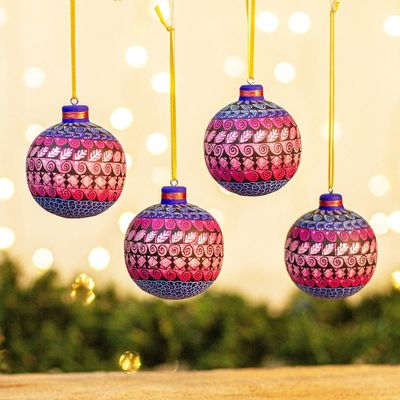 Alternate image for Handmade Alebrije-Style Ornaments Set of 4 Oaxacan Sunset