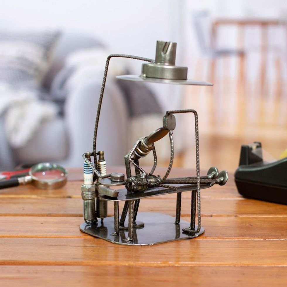 Hand Crafted Rustic Anesthesiologist Sculpture 'Rustic Anesthesiologist'