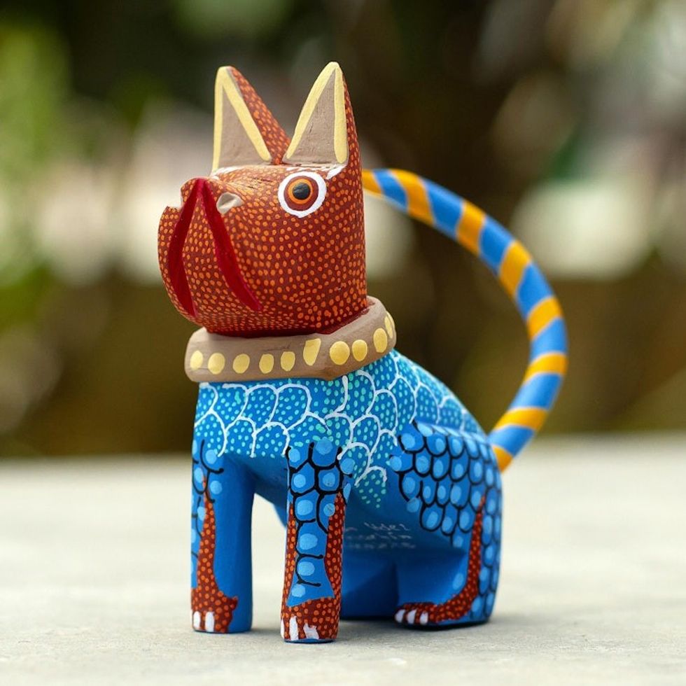 Artisan Handcrafted Dog Alebrije 'Spike'