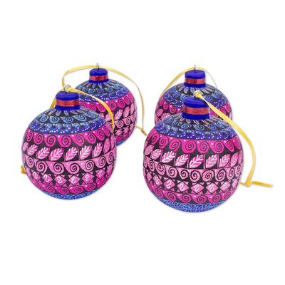 Alternate image for Handmade Alebrije-Style Ornaments Set of 4 Oaxacan Sunset
