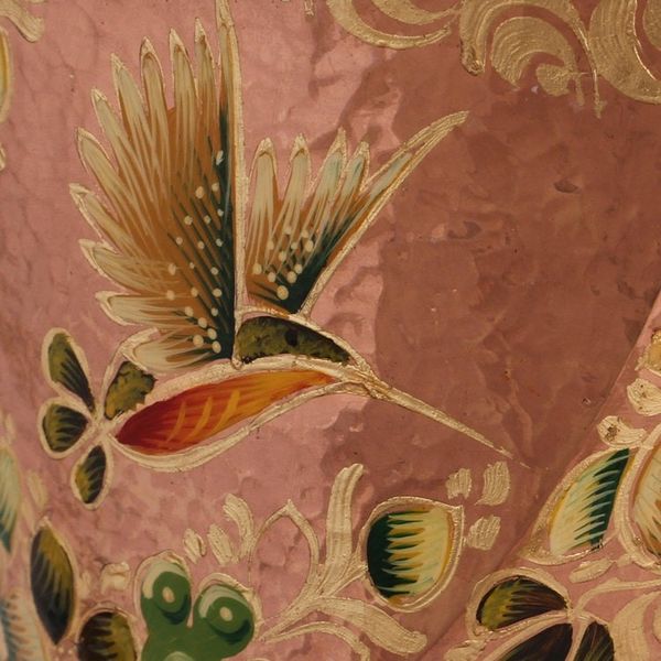 Alternate image for Hummingbird Motif Gold Accented Copper Vase from Mexico Hummingbird Dream