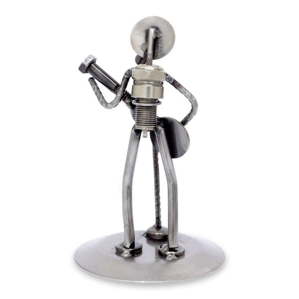 Alternate image for Auto part sculpture Rustic Folk Singer