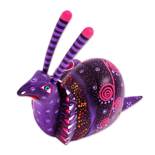 Alternate image for Handcrafted Mexican Folk Art Alebrije Sculpture Oaxaca Snail