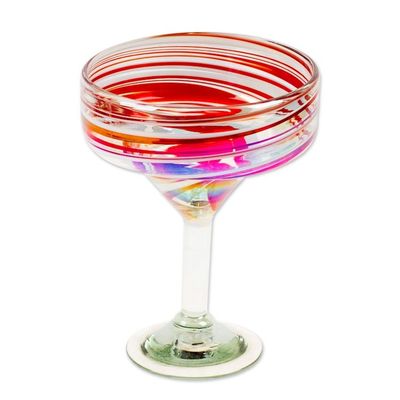 Alternate image for Pair of Eco-Friendly Handblown Margarita Glasses from Mexico Sophisticated Enchantment