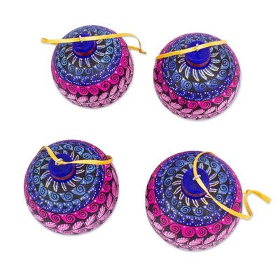 Alternate image for Handmade Alebrije-Style Ornaments Set of 4 Oaxacan Sunset