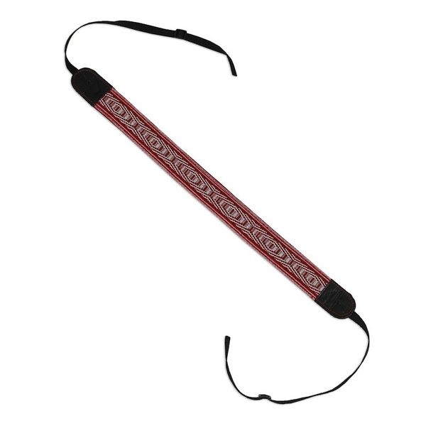 Alternate image for Leather Reinforced Handwoven Brick Red Cotton Camera Strap Chic Catch
