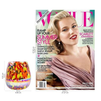 Alternate image for Set of 6 Multicolor Handblown Stemless Wine Glasses Intense Gallantry