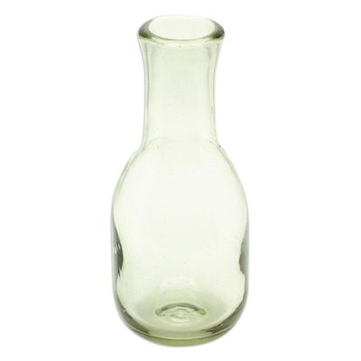 Alternate image for 2-Piece Set of Recycled Glass Handblown Carafe and Glass Cheers