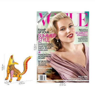 Alternate image for Hand Painted Wood Wolf Alebrije Wild Wolf