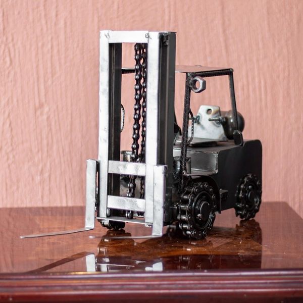 Alternate image for Collectible Recycled Auto Parts and Metal Sculpture Rustic Forklift