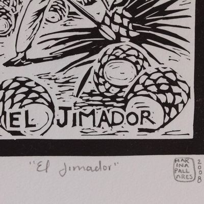 Alternate image for Tequila Agave Harvest Black and White Print The Cutter Tequila Lotto