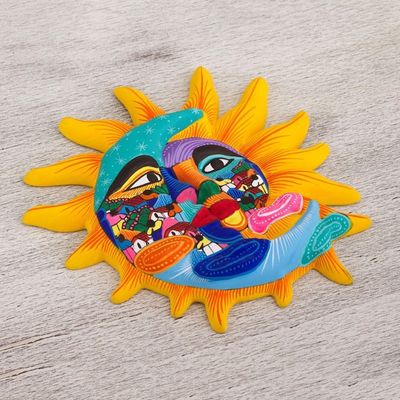 Alternate image for Ceramic Sun and Moon Wall Art from Mexico Life and Tradition