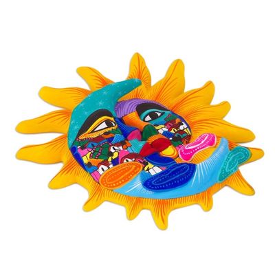 Alternate image for Ceramic Sun and Moon Wall Art from Mexico Life and Tradition