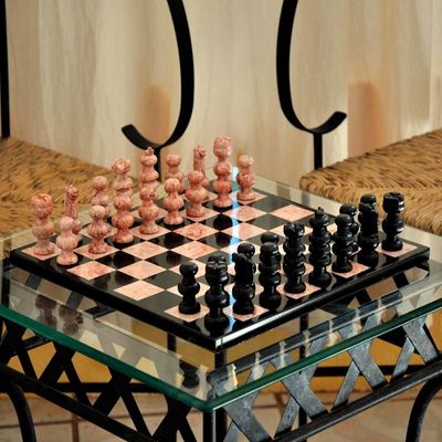 Alternate image for Handcrafted Marble Chess Set Large Glorious Battle