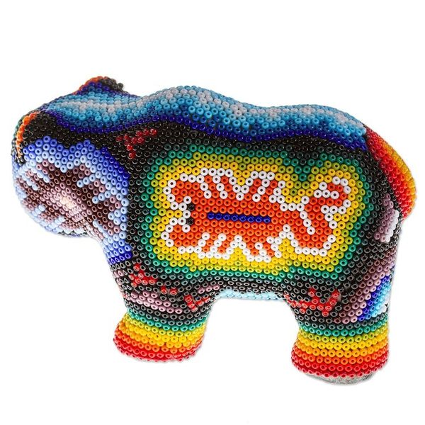 Alternate image for Huichol Beaded Bear Figurine Scorpion Bear