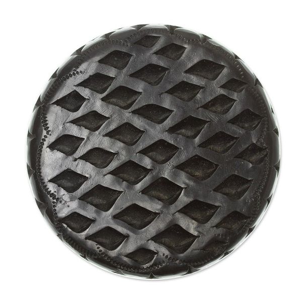 Alternate image for Handmade Barro Negro Decorative Box Round Trellis