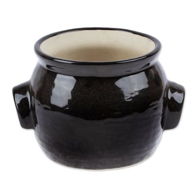 Alternate image for Handcrafted Ceramic Flower Pot Inspired by Frida Kahlo Natural Frida