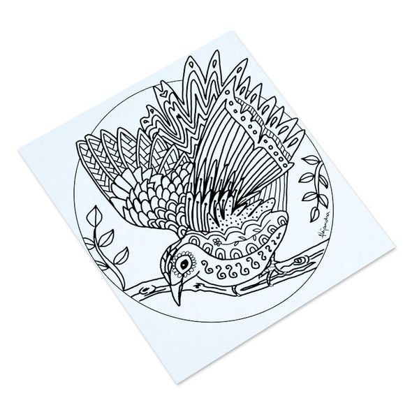 Alternate image for Mexican Bird Themed Coloring Postcards Pair Bird Enchantment