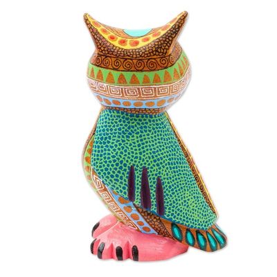 Alternate image for Hand-Carved Copal Wood Owl Alebrije Sculpture from Mexico Dream Vision