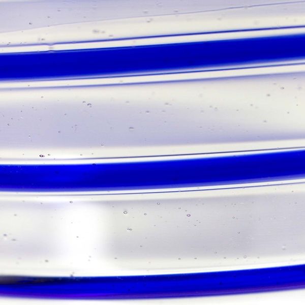 Alternate image for Hand Blown Blue Accent Wine Glasses Set of 6 Mexico Tall Cobalt Spiral