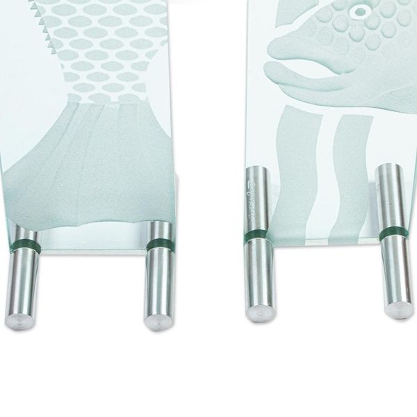 Alternate image for Glass and Aluminum Candleholders with Fish Set of 2 Enlightened Fish