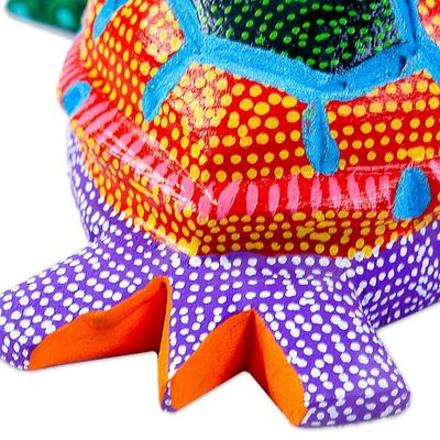 Alternate image for Handcrafted Copal Wood Alebrije Lilac Turtle
