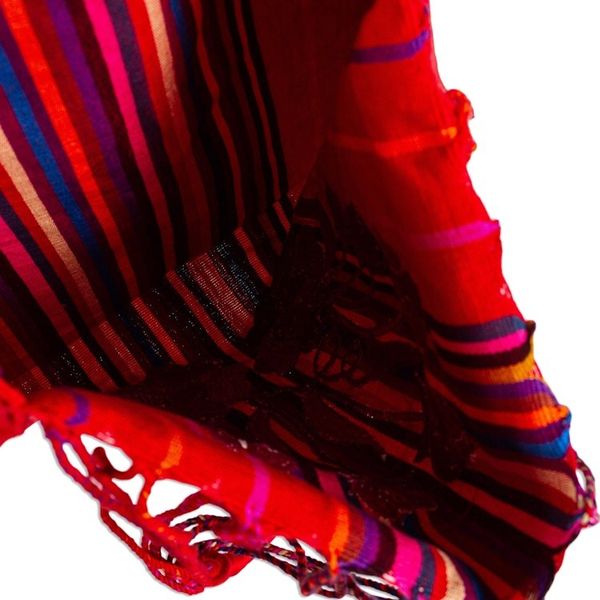 Alternate image for Handwoven Floral Cotton Tote from Mexico Rainbow Bouquet