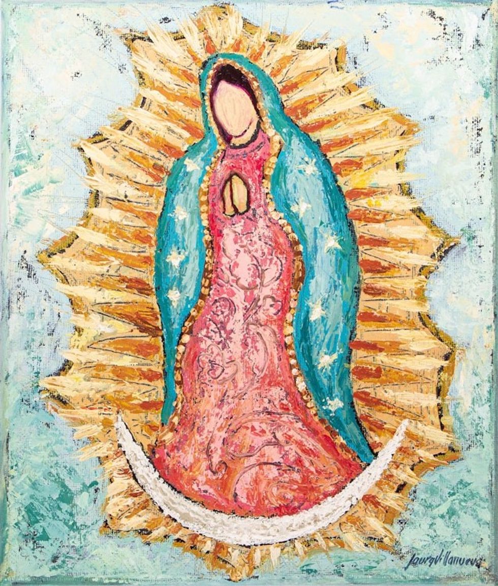 Original Virgin Mary Painting on Canvas 'Mary, Mother of Jesus'