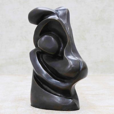 Alternate image for Bronze Abstract Woman Figure with White Marble Base Origins with White Marble Base