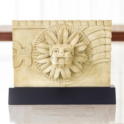 Alternate image for Aztec Feathered Serpent Deity Sculpture with Stand Quetzalcoatl