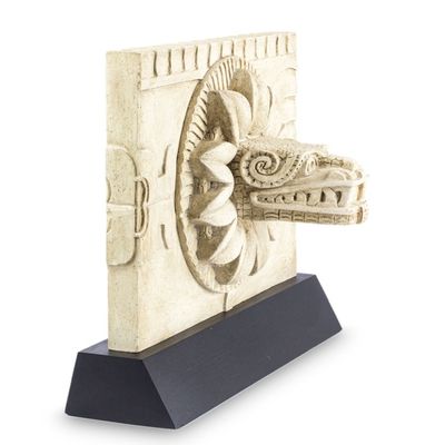 Alternate image for Aztec Feathered Serpent Deity Sculpture with Stand Quetzalcoatl