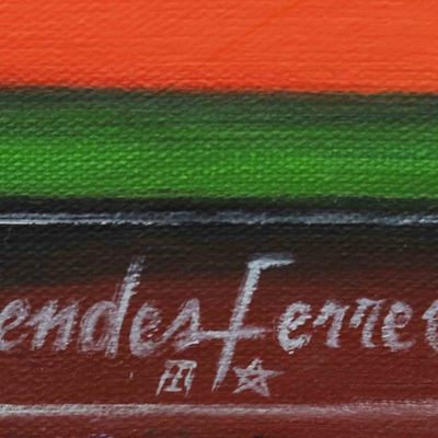 Alternate image for Signed Stretched Abstract Painting with Natural Landscape Dimensions