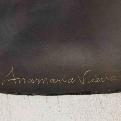 Alternate image for Bronze Abstract Woman Figure with White Marble Base Origins with White Marble Base