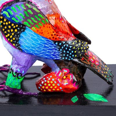 Alternate image for Signed World Peace Theme Alebrije Cat Sculpture Sensations that Lead to Peace