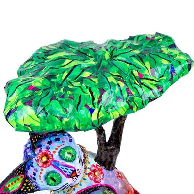 Alternate image for Signed World Peace Theme Alebrije Cat Sculpture Sensations that Lead to Peace