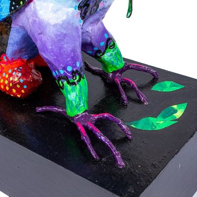 Alternate image for Signed World Peace Theme Alebrije Cat Sculpture Sensations that Lead to Peace