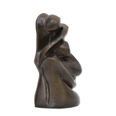 Alternate image for Bronze Abstract Woman Figure with White Marble Base Origins with White Marble Base